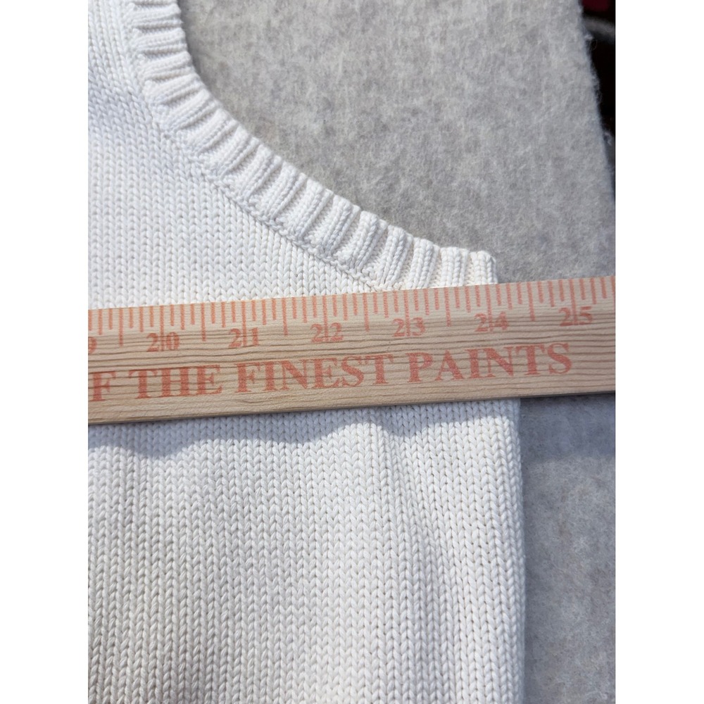 Polo Ralph Lauren Sweater Vest Mens XXL Cream V-Neck Cotton Knit Pony Logo - Picture 5 of 6